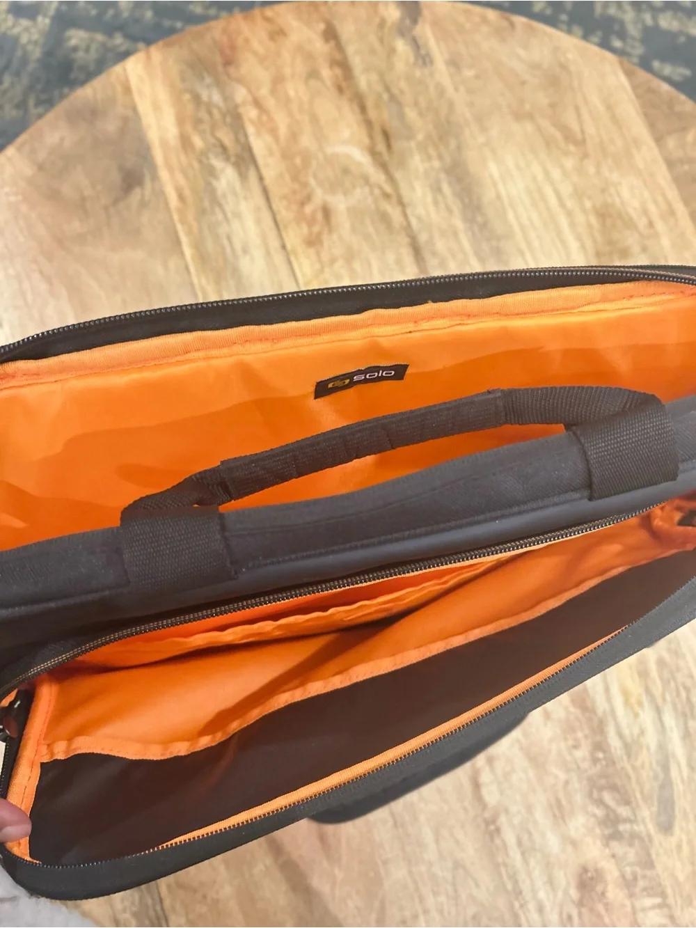Solo black/orange computer bag 3 compartments